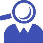 Ikonka osoby z lupą zamiast głowy