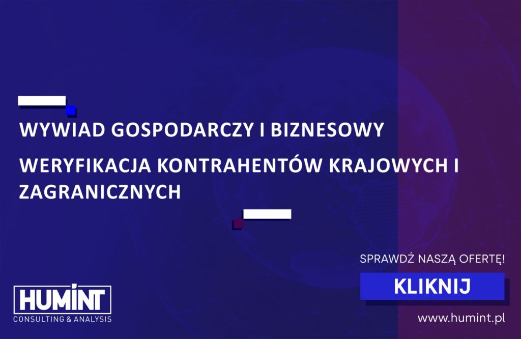 Baner informacyjny o wywiadzie gospodarczym