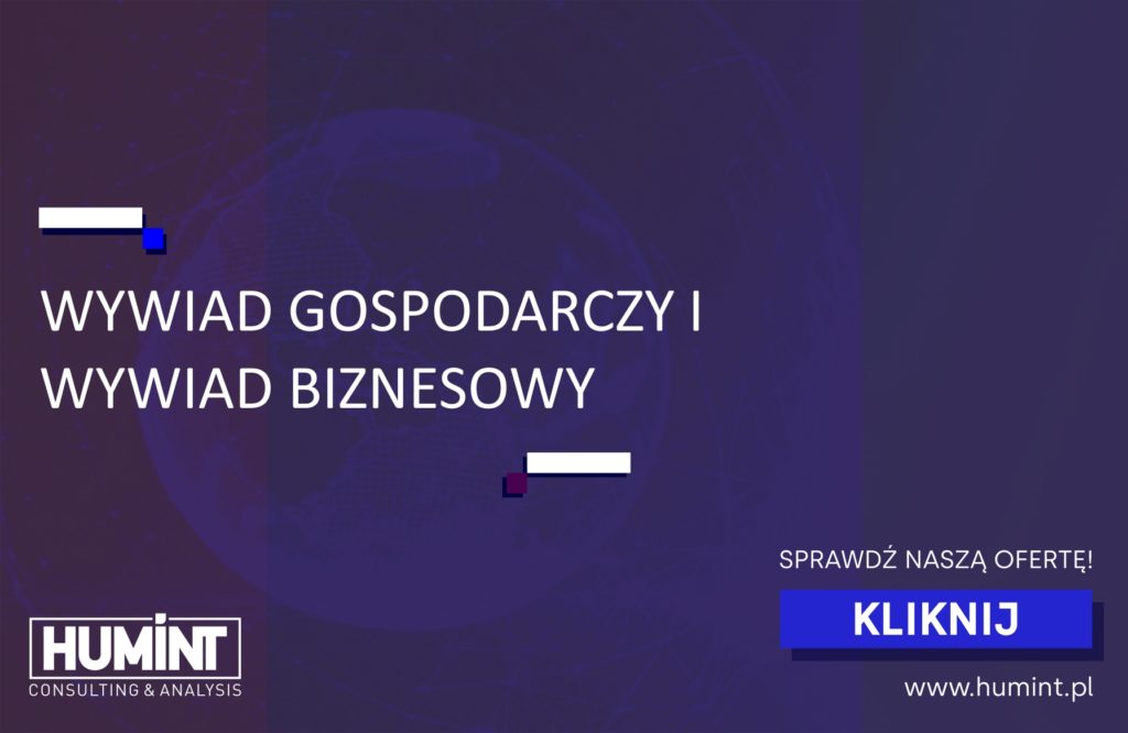 Baner informacyjny o wywiadzie biznesowym